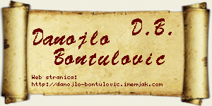 Danojlo Bontulović vizit kartica